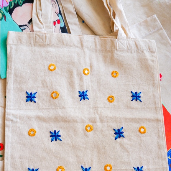 Handmade cotton tote bag - Picture 3 of 5